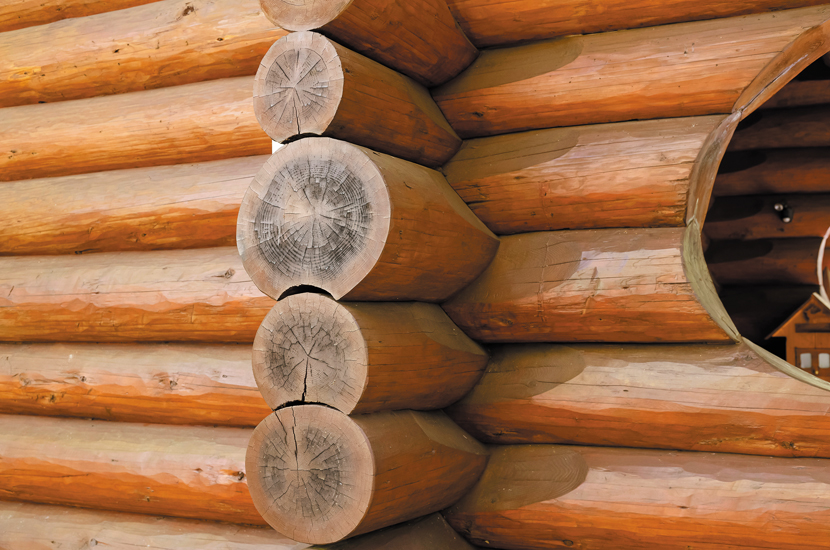 風通しと軒の深さ、定期的な外壁塗装。この3要素がログの寿命を左右する